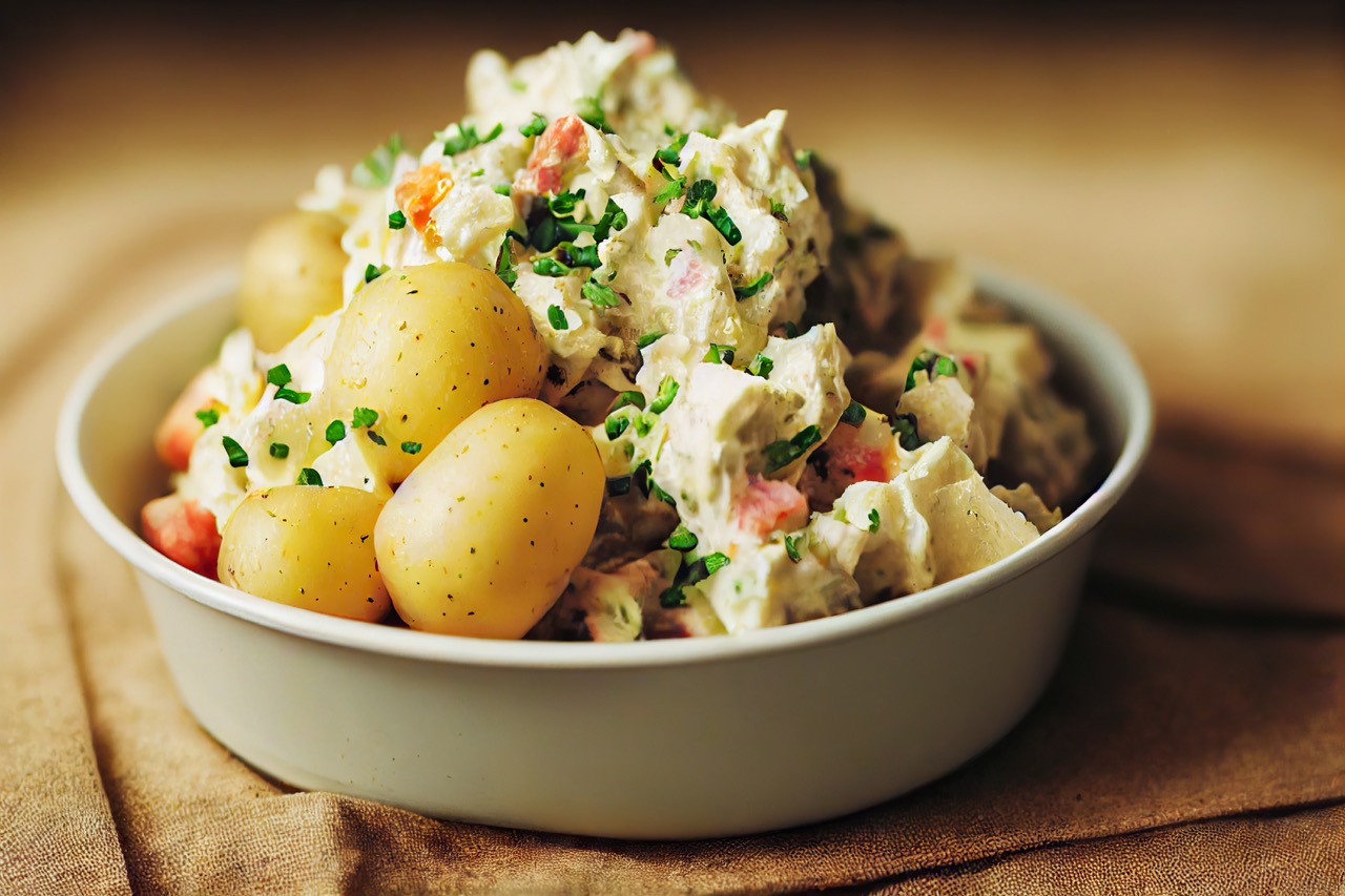 Prolećna pikantna salata sa mladim krompirićima
